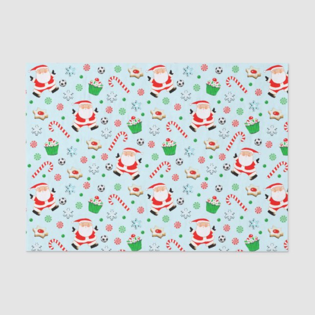 Soccer Christmas Tissue Paper (Front)