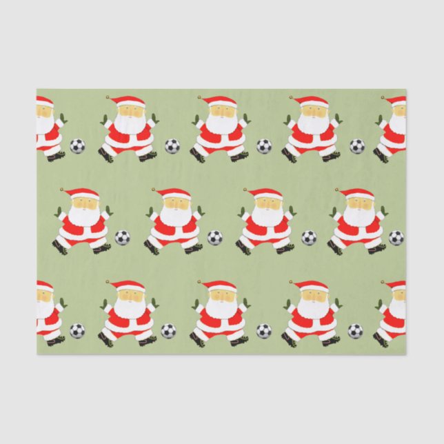 Soccer Christmas Tissue Paper (Front)