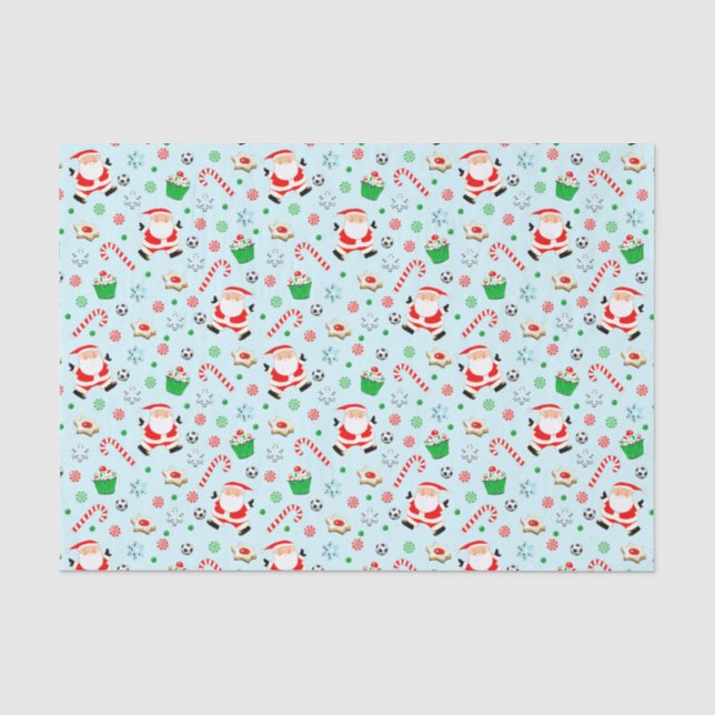 Soccer Christmas Tissue Paper (Front)