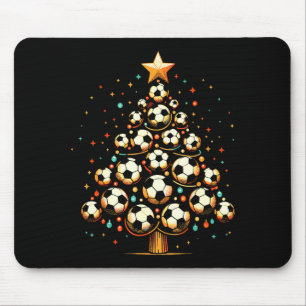 Soccer Christmas Tree Santa Xmas Girls Boys Men Ki Mouse Pad