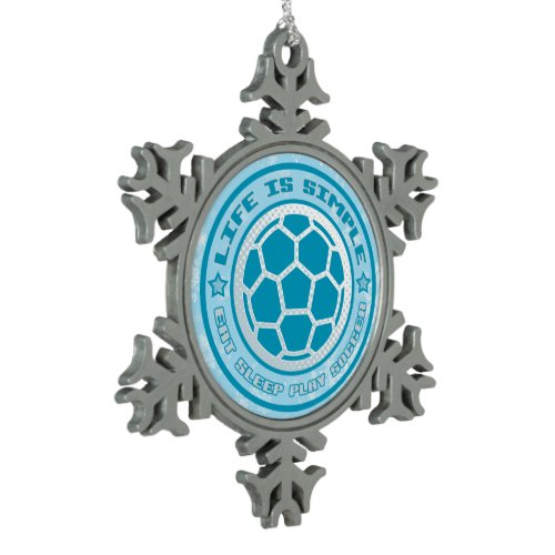 Soccer Christmas Tree Snowflake Ornament