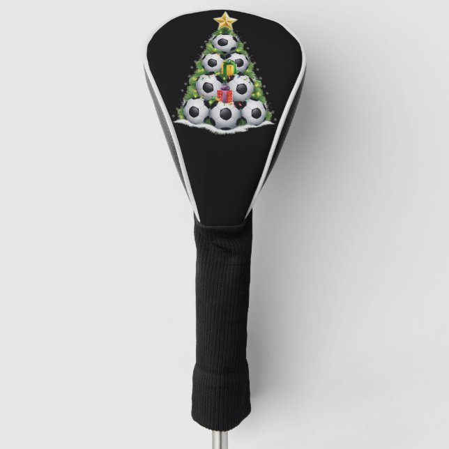 Soccer Christmas Tree Xmas Player Boys  Golf Head Cover (Front)