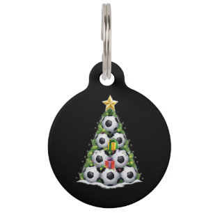 Soccer Christmas Tree Xmas Player Boys  Pet ID Tag