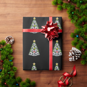 Soccer Christmas Tree Xmas Player Boys Wrapping Paper