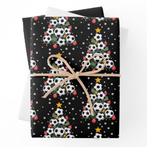 Soccer Christmas Tree Xmas Player Sports Lover Wrapping Paper Sheets