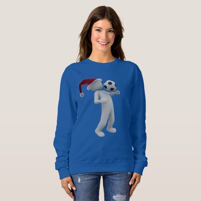 soccer christmas womens sweatshirt (Front Full)