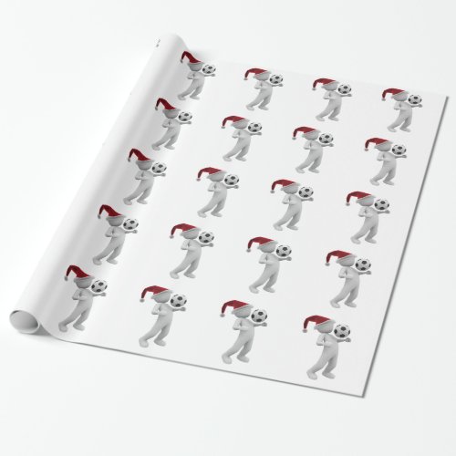 soccer christmas wrapping paper
