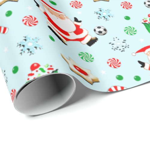 Soccer Christmas Wrapping Paper