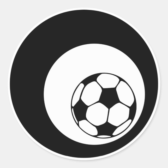 soccer. cicles. classic round sticker (Front)