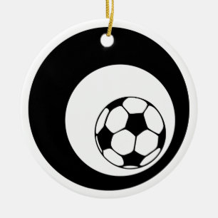 soccer circles ceramic ornament