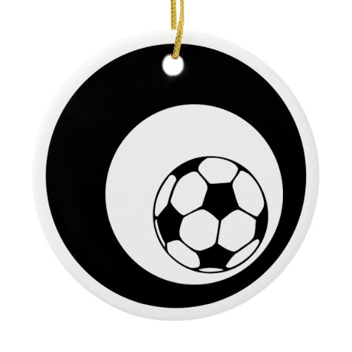 soccer circles ceramic ornament
