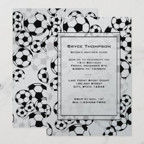 Soccer Classic  Party Invitation