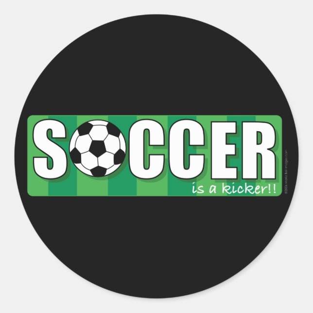 Soccer Classic Round Sticker (Front)