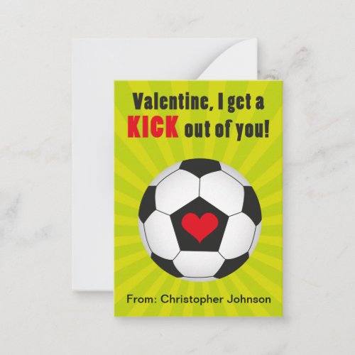 Soccer Classroom Valentine Cards for Kids