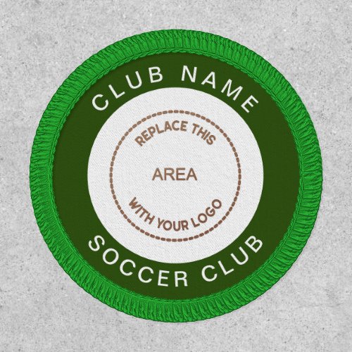 Soccer Club Name Logo Border Fully Customiseable Patch