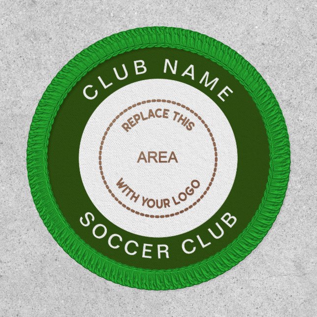 Soccer Club Name Logo Border Fully Customiseable Patch (Front)