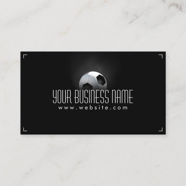 Soccer Club Simple Framed Business Card (Front)