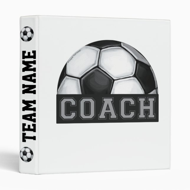 Soccer Coach 3 Ring Binder (Front/Spine)