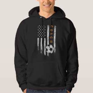 Soccer Coach American Flag Soccer Trainer Coaching Hoodie