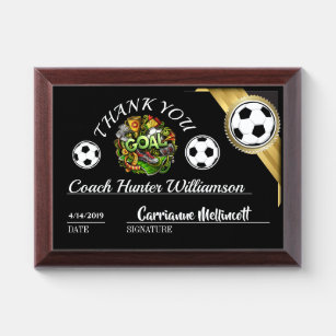 Soccer Coach Award Plaque