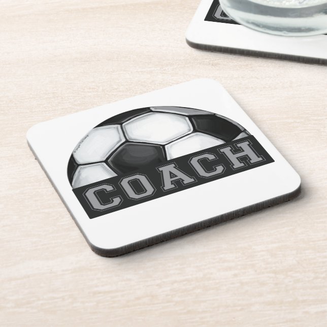 Soccer Coach Beverage Coaster (Left Side)