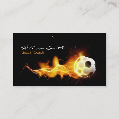 Soccer coach business card