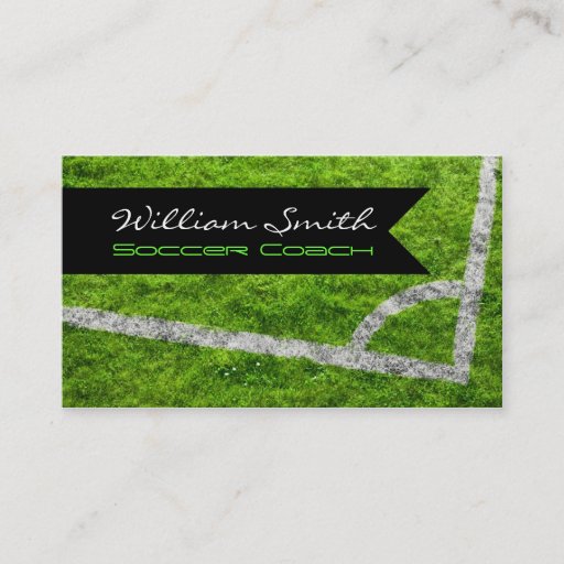 Customizable Soccer coach business card