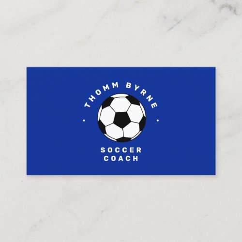 Soccer Coach  Business Card