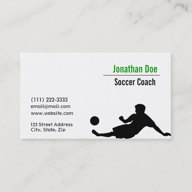 Soccer Coach Business Card (Front)