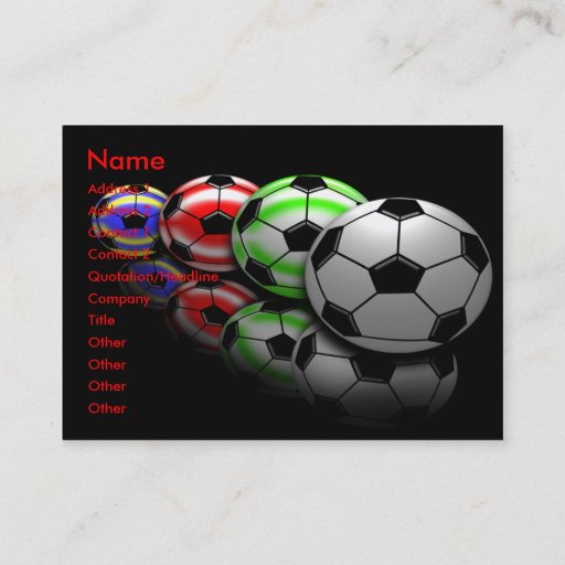 Customizable Soccer Coach Business Cards