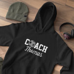 Soccer Coach Custom Name Typography Personalized Hoodie at Zazzle