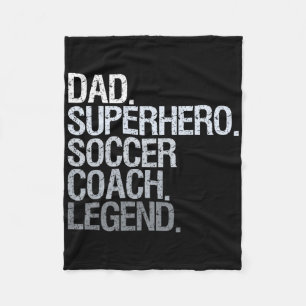 Soccer Coach Dad  Fleece Blanket