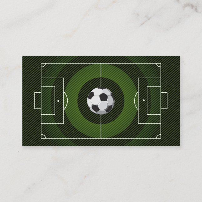 Soccer Coach Football Trainer black Business Card