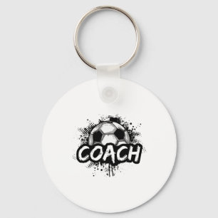 Soccer Coach For Men Women Futbol Tee Keychain