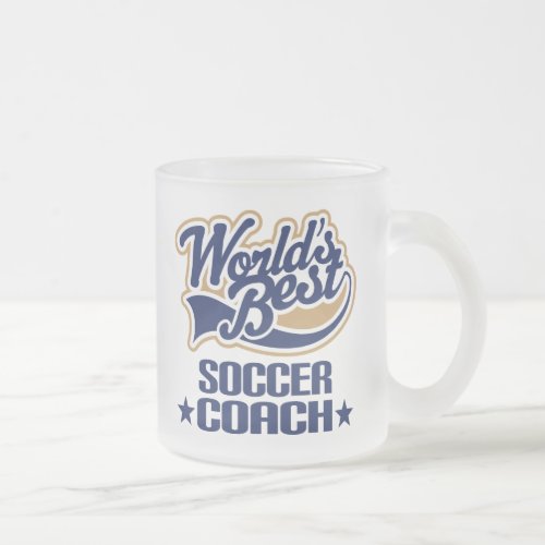 Soccer Coach Gift Frosted Glass Coffee Mug