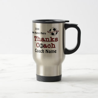 Soccer Coach Gift Ideas with Your PHOTO and TEXT Travel Mug