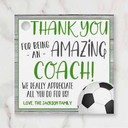 Soccer Coach Gift Tag