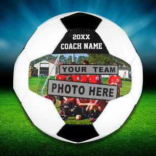 Soccer Coach Gifts TEAM PHOTO and Coach NAME Soccer Ball