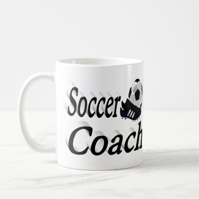 Soccer Coach half text Coffee Mug (Left)
