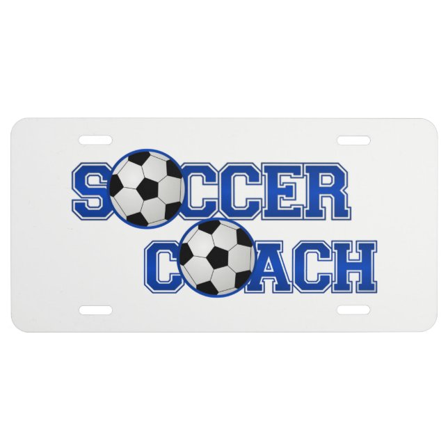 Soccer Coach  license plate (Front)