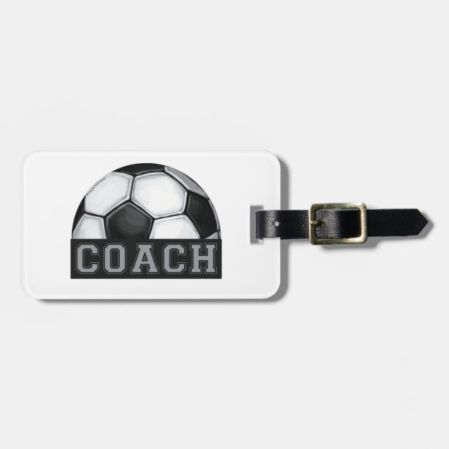 Soccer Coach Luggage Tag (Front Horizontal)