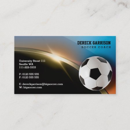 Soccer Coach | Modern Sports Gifts Business Card
