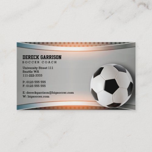 Soccer Coach  Modern Sports Gifts Business Card