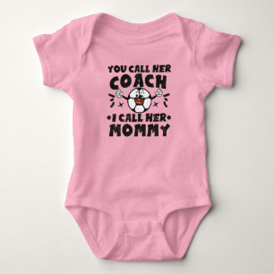 Soccer Coach Mom Cute Soccer Baby Bodysuit