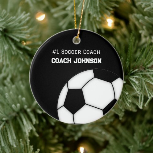 Soccer Coach Number One Personalized  Ornament