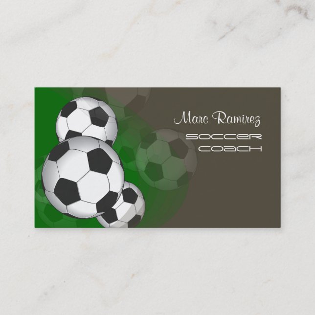 Soccer coach or soccer moms calling cards (Front)