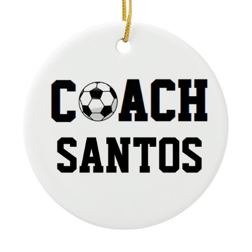 Soccer Coach Personalized Ceramic Ornament