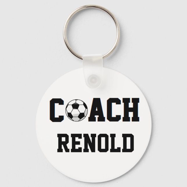 Soccer Coach Personalized Keychain (Front)