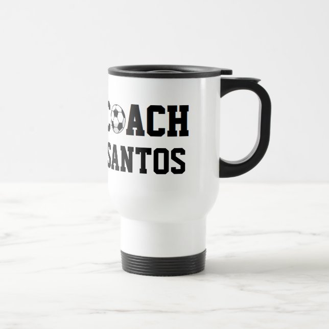 Soccer Coach Personalized Travel Mug (Right)
