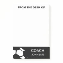 Soccer Coach Personalized Trendy Modern Stylish Post-it Notes